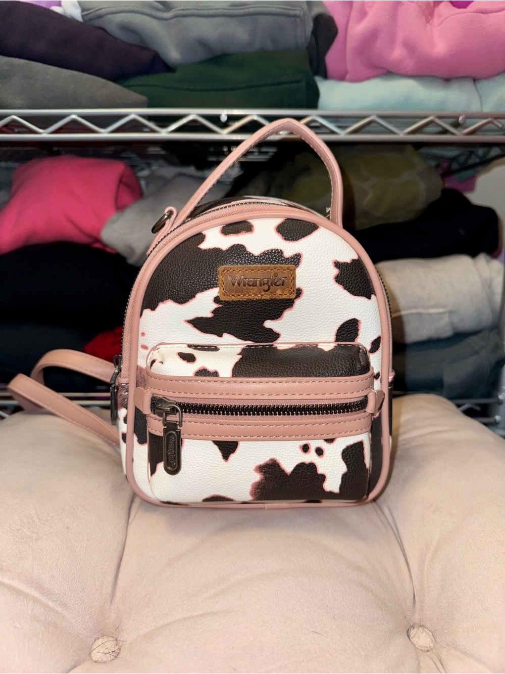 Wrangler Cow Print Mini Back Pack - NEW